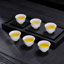 CF89羊脂玉白瓷主人杯陶瓷杯品茗杯喝茶碗中式功夫小茶杯喝茶茶盏
