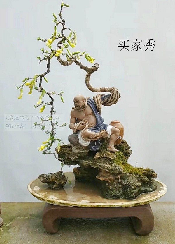 鲁智深陶瓷摆件倒拔垂杨柳家居盆景盆栽假山造景搭配水浒传人物