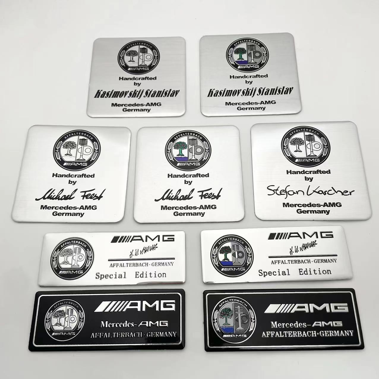 适用于奔驰苹果树铝标贴 奔驰苹果树amg铝标车身贴装饰车标-阿里巴巴