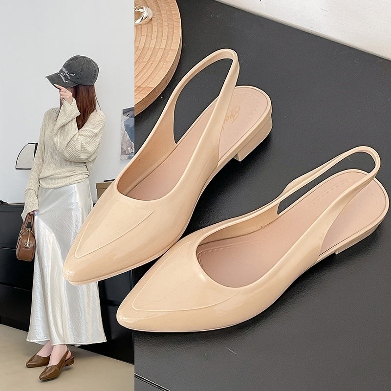 水晶凉拖鞋女夏季新款网红时尚百搭外穿甜美仙女风防滑坡跟拖鞋