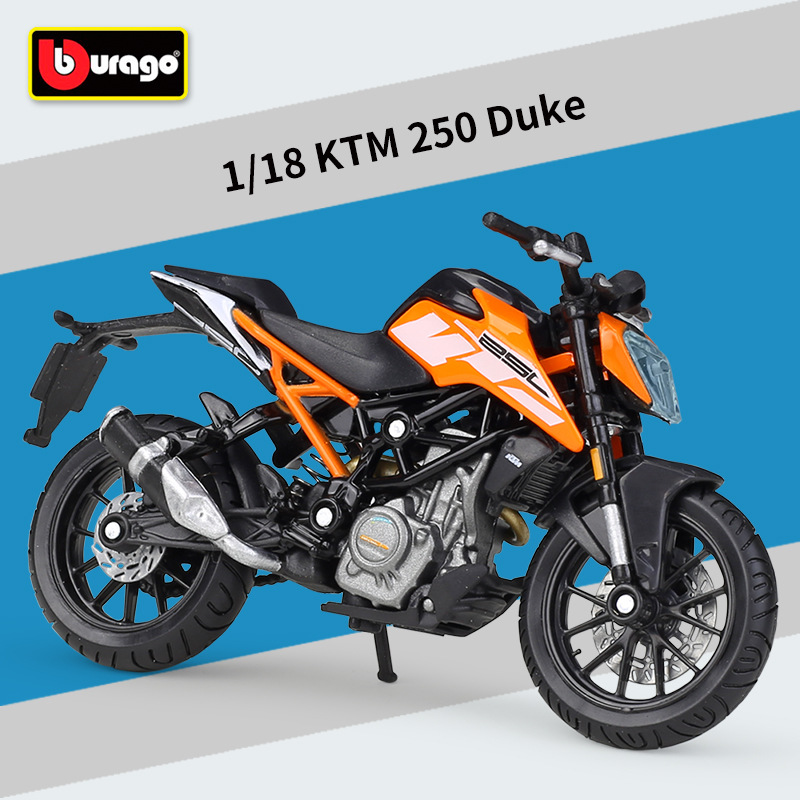 比美高1:18KTM 250 Duke重机车仿真合金摩托车模型成品收藏摆件