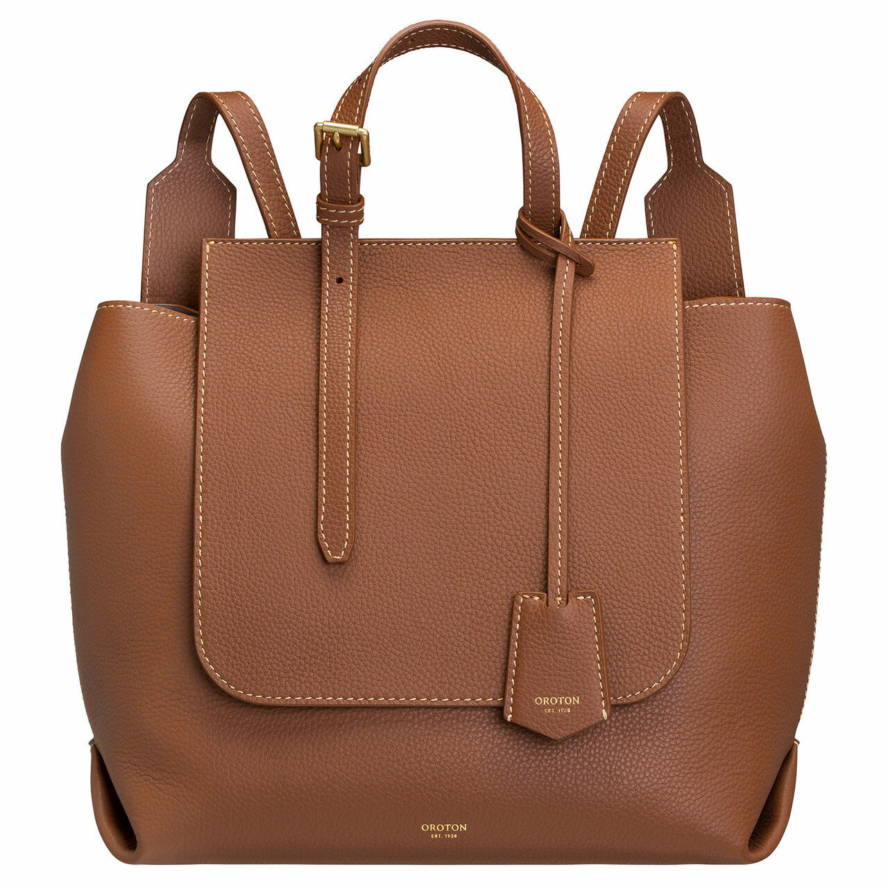 2021澳州oroton女士新款真皮双肩头层牛皮手提翻盖拉链大容量包包