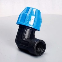黑色PE水管配件自来水管抢修快速接头内外丝弯头厂家直销无需热熔
