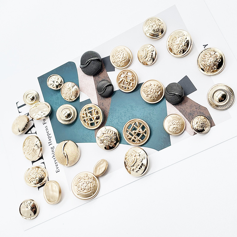 金属纽扣复古高脚金色手缝扣男士大衣钮扣风衣开衫西服女外套扣子