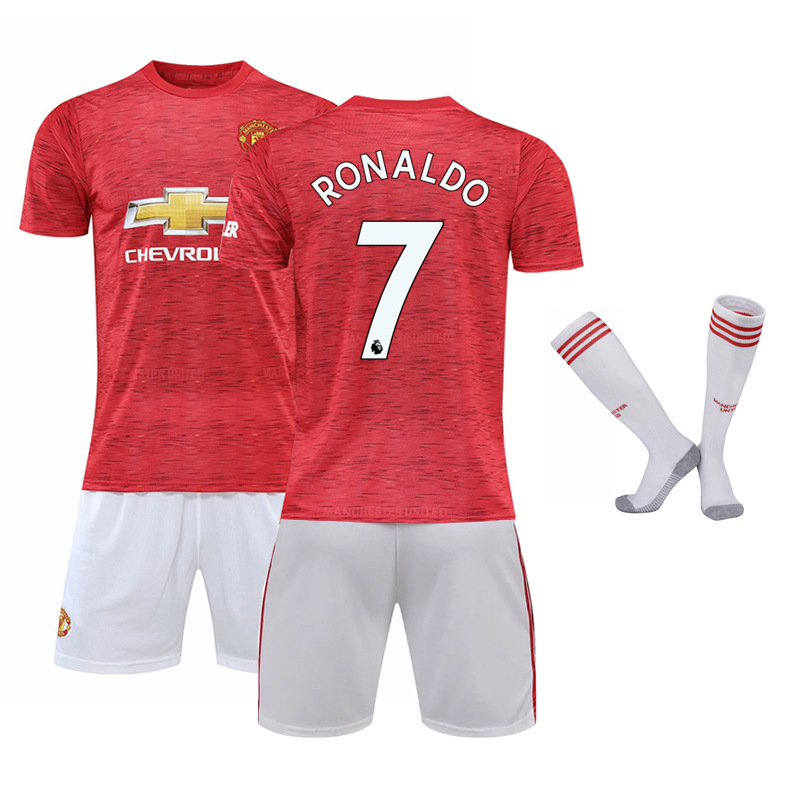 2021新款球衣7号c罗足球服儿童成人套装亲子款式大码运动服套装