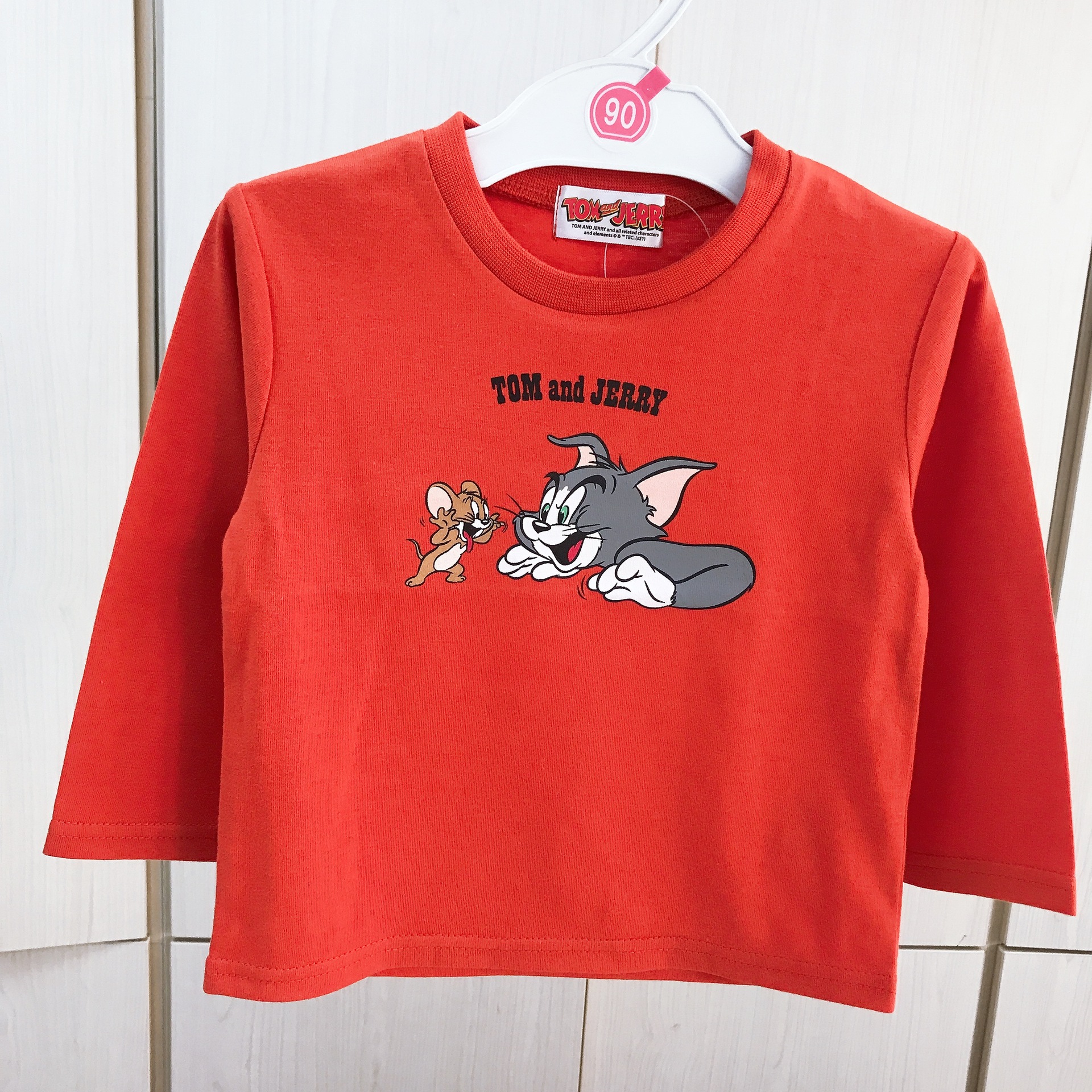 2021年秋款日单中性外穿打底圆领tomandjerry卡通汤姆宽松长袖t恤