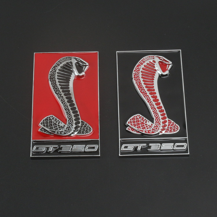 野马改装标谢尔比眼镜蛇车标 改装gt350中网标蝰蛇车贴标后尾标