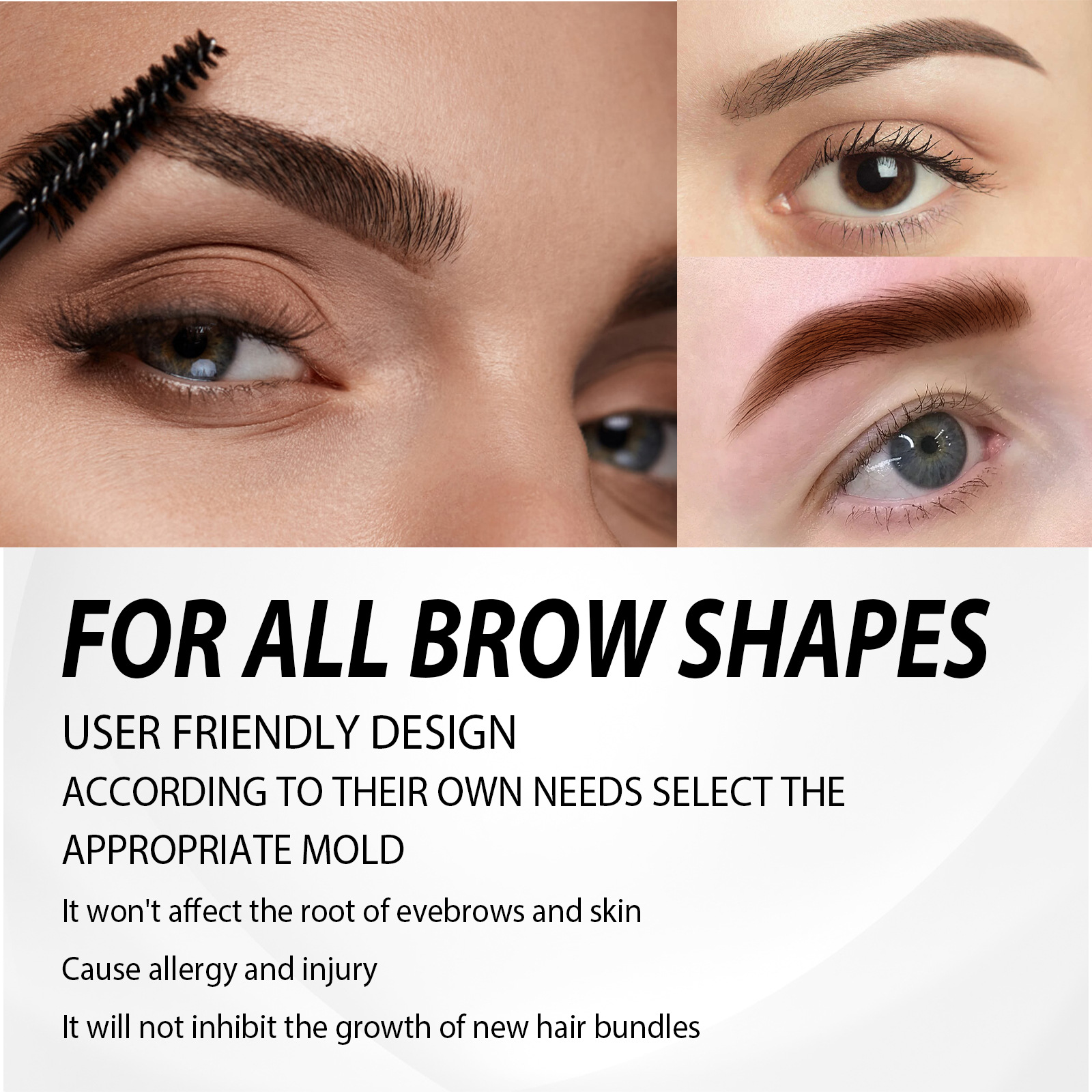 Jaysuing Brow Cream Set with Eyebrow Brush Self-Coloring Waterproof and Durable Smear-Proof Makeup Not Easy to Smudge Brow Cream