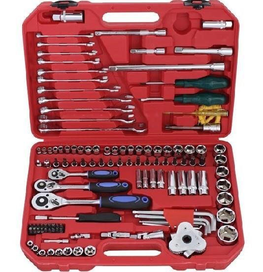 盖特123件套筒套装工具力易得121件汽车维修组合套装机修套筒扳手