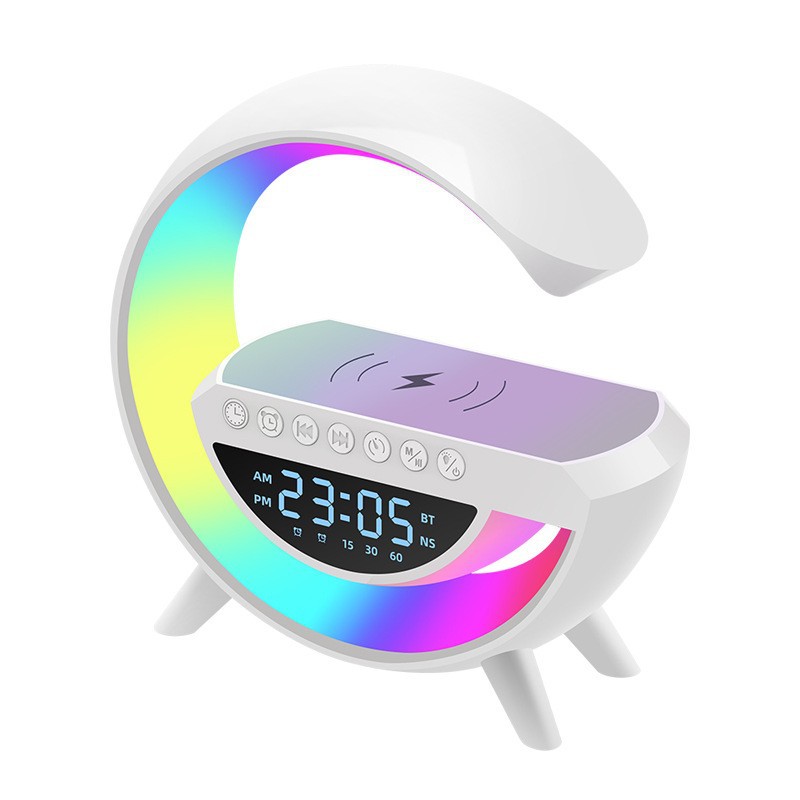 New Ambience Light Large G Audio White Noise Clock Display Wireless Charging Stage Lights Creative Bluetooth Speaker