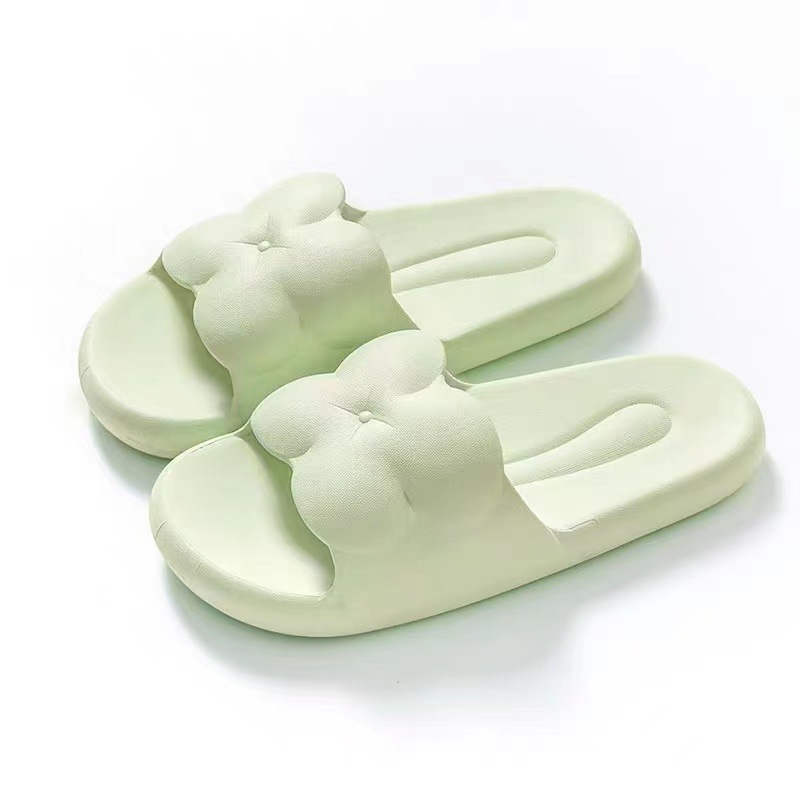 2023 New Lucky Four-Leaf Clover Slippers Women's Summer Shit Feeling Simple Outdoor Soft Bottom Non-Slip Deodorant Slippers Men