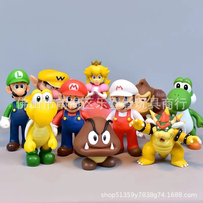 超级玛丽Super Mario罗利碧琪公主耀西马里奥手办模型摆件玩偶玩