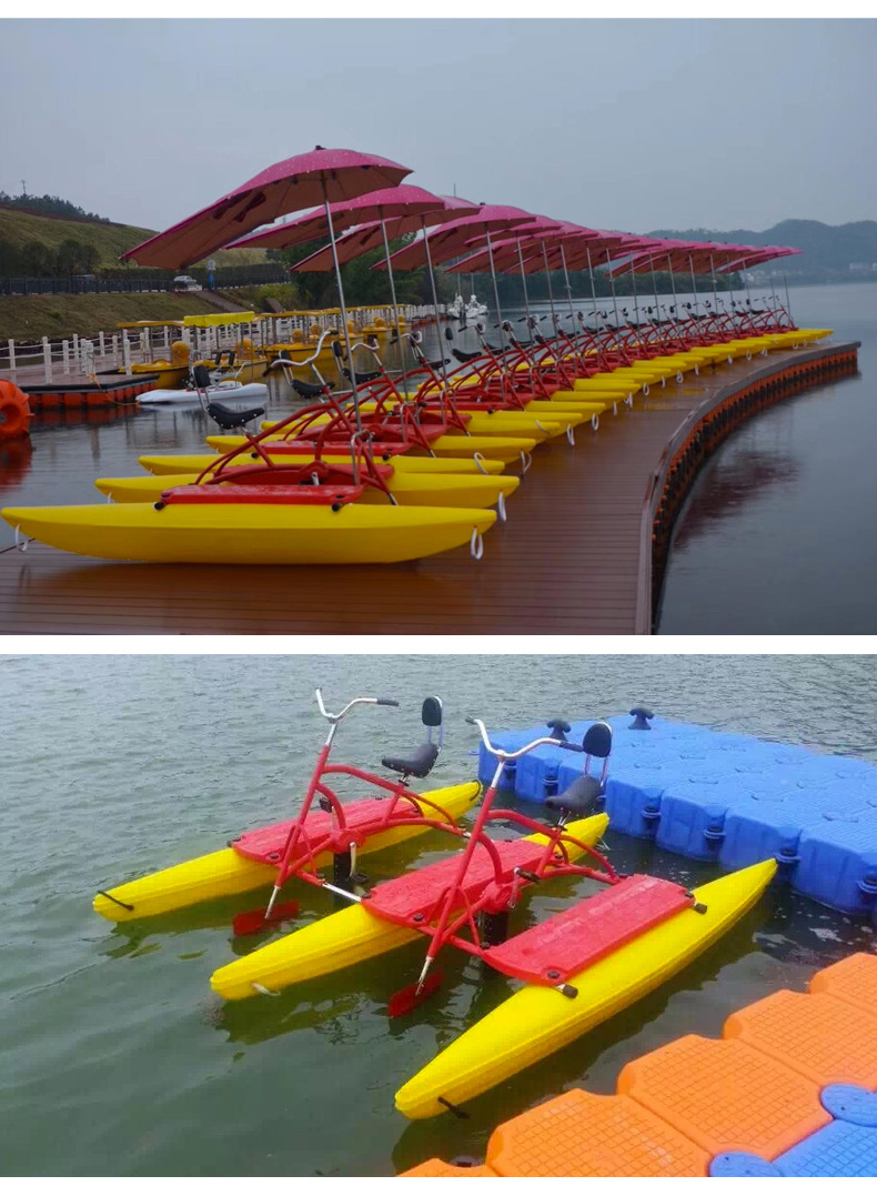 厂家直供水上双人自行车脚踏车脚踏船水上游乐设施安全稳定