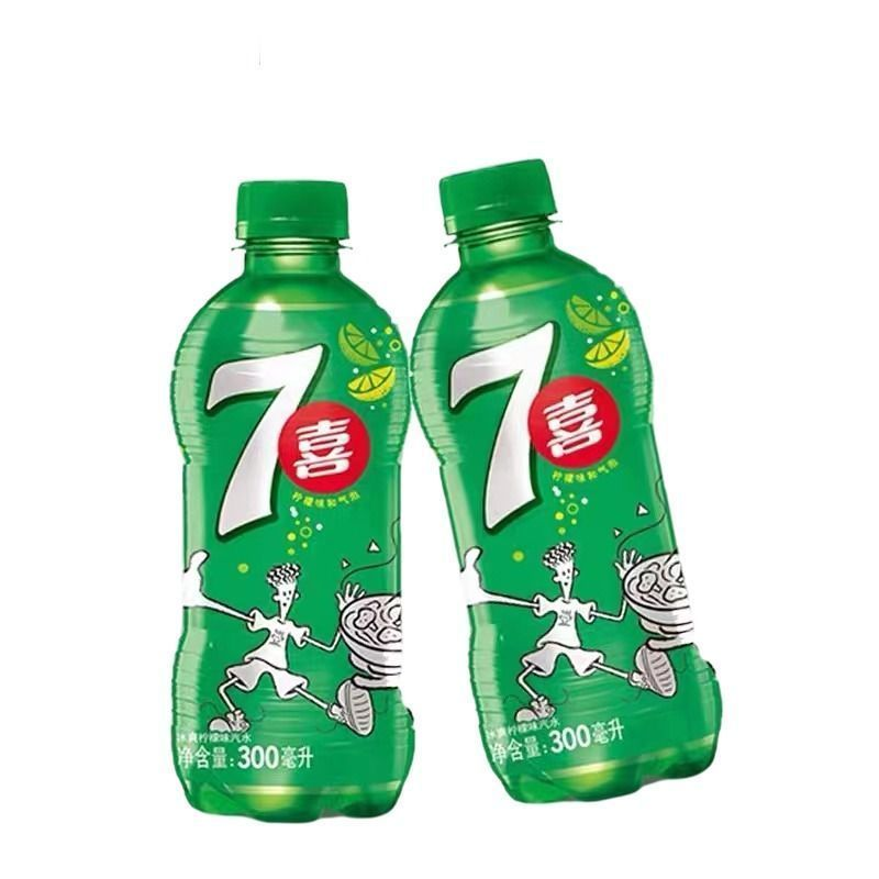 百事可乐出品七喜柠檬味300ml*24瓶7喜碳酸汽水小瓶装饮料饮品囤