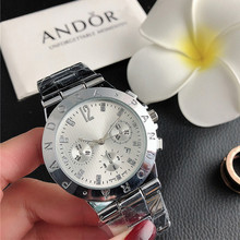 时尚商务男士手表金表中国制造钻石刻度三眼六针时计装饰个性手表