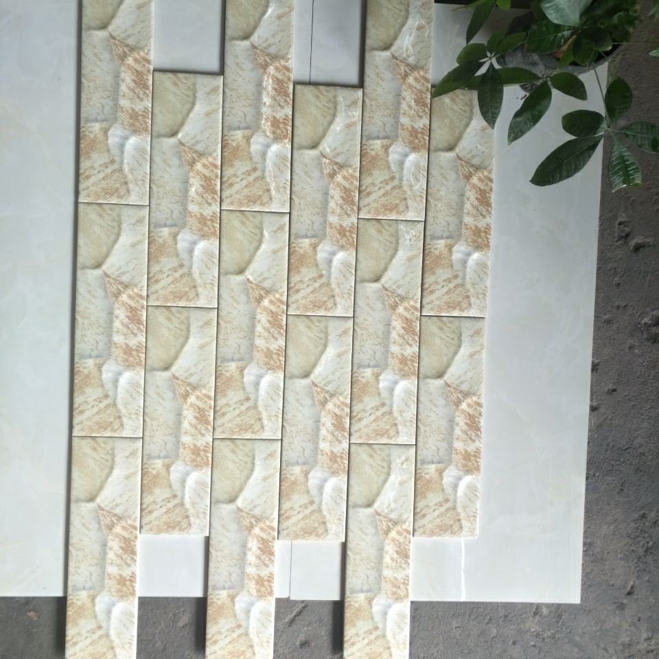 别墅仿龙骨亮面外墙砖90300美式阳台砖围墙外墙瓷砖自建房