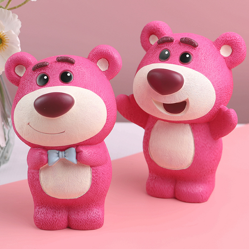 卡通可爱小熊存钱罐可存可取儿童生日礼物创意树脂装饰摆件批发