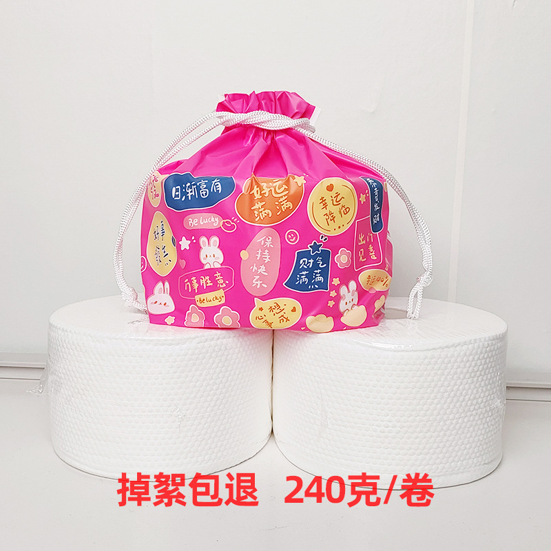 600G Large Roll Beauty Salon Disposable Face Cloth Extra Thick Pearl Pattern Cotton Puff Facial Cleaning Tissue Wholesale