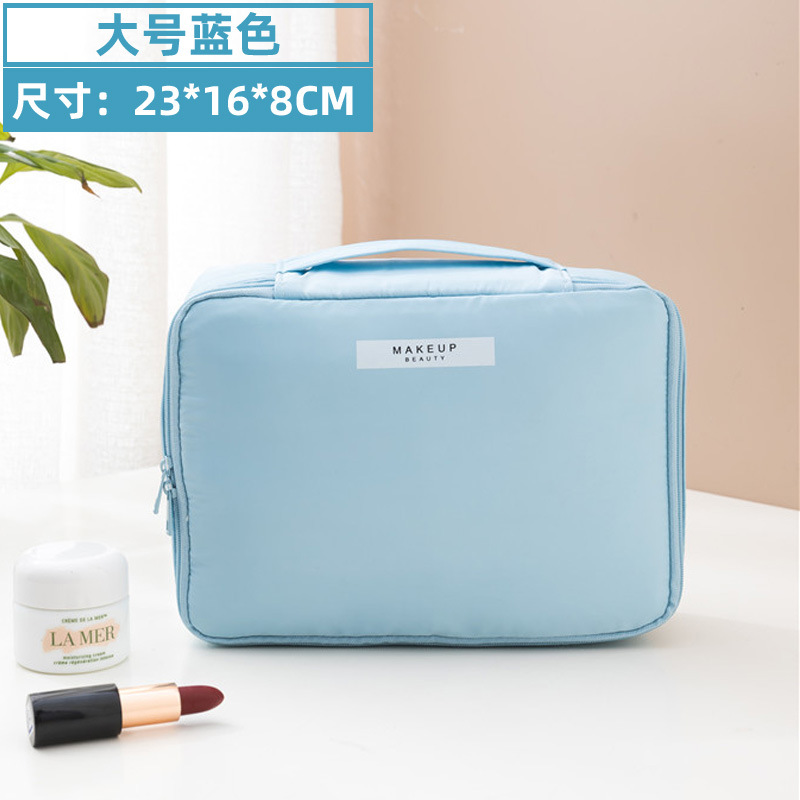 Cross-Border Travel Cosmetic Bag Large Capacity Good-looking Ins Style Portable Women's Cosmetics Large Pink Storage Bag