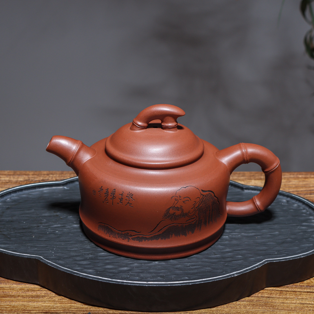 批发一件代发宜兴孙成兰手工紫砂壶寂然澄心茶壶家用手泡茶具礼品