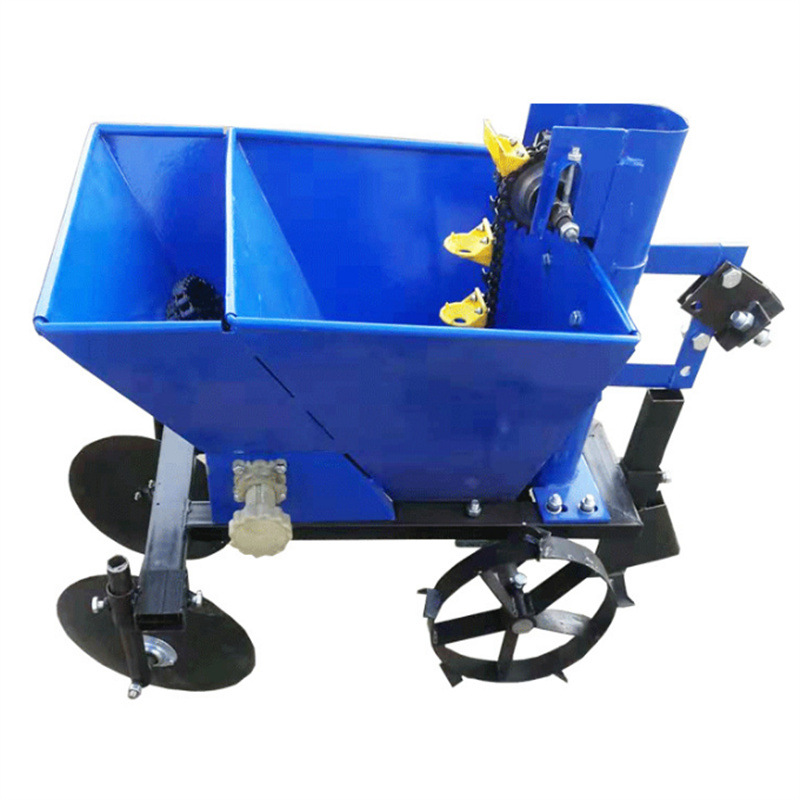 小型马铃薯作物手扶车带土豆播种机 手推式土豆机械化播种机