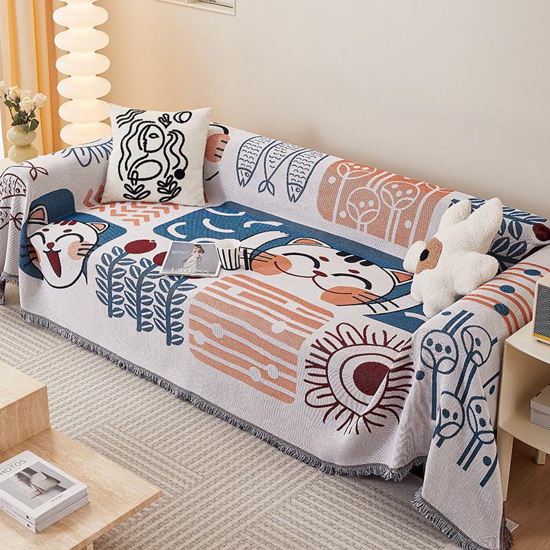 nordic instagram style sofa towel full cover cloth simple one piece sofa blanket four seasons universal all-inclusive sofa cover