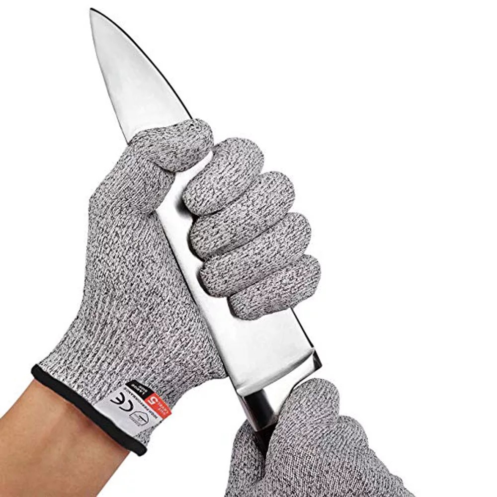现货5级HPPE防割手套 厨房园艺防护手套 儿童木工雕刻 防切割手套
