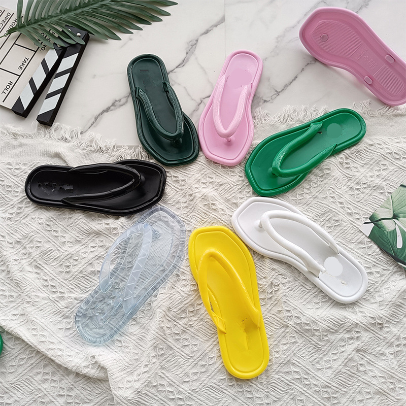 2023 slippers women‘s cross-border ebay european and american slippers amazon flat crystal flip flops flip flops