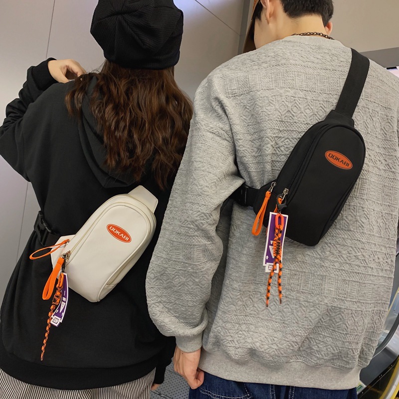 Chest Bag for Women Trendy Japanese Style Casual Shoulder Bag Fashion Sports Shoulder Bag Ins All-Match Student Phone Bag Waist Bag for Men