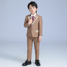 儿童西装秋冬新款韩版帅气西服套装一件代发男童花童婚礼演出礼服