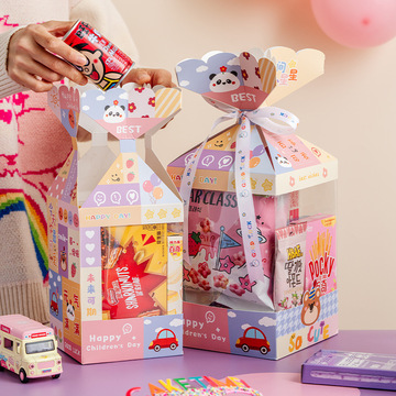 六一儿童节礼物伴手礼幼儿园男女孩包装盒空袋子小大生日零食糖果