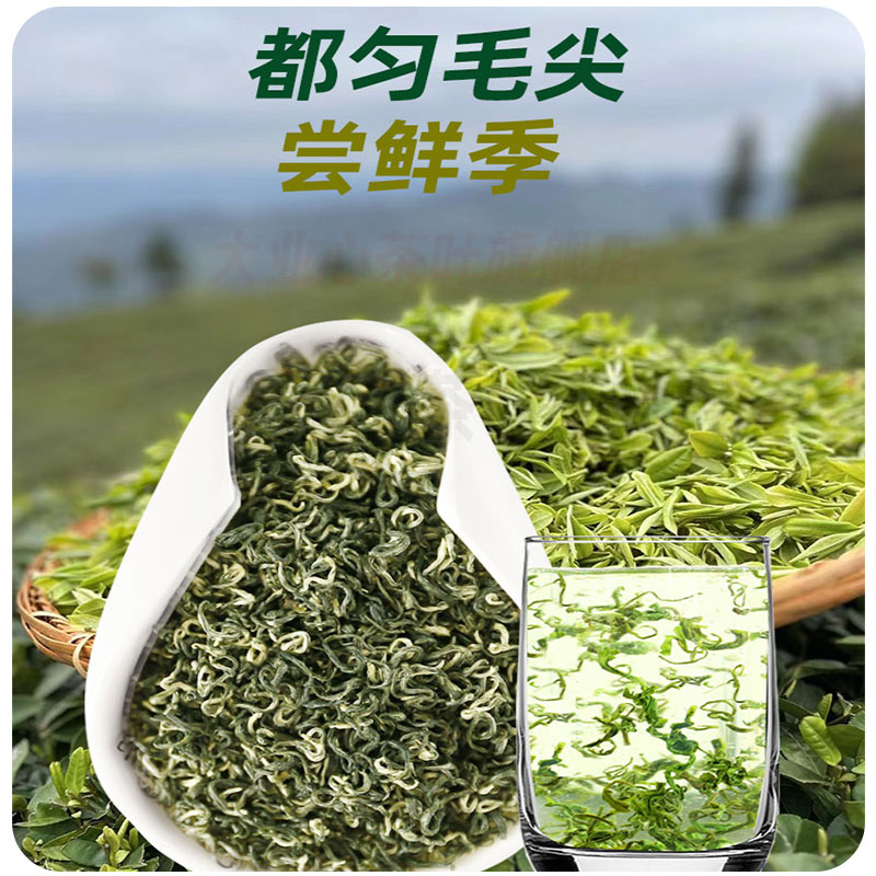 都匀毛尖2024新茶嫩芽炒青绿茶散装贵州高山云雾明前茶叶-阿里巴巴
