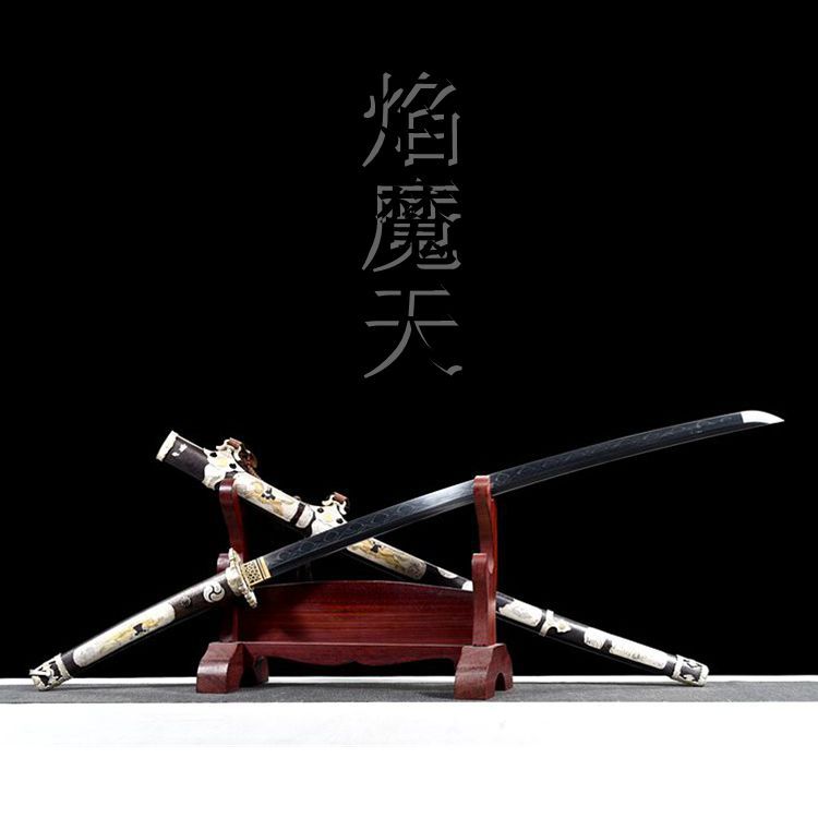 龙泉全铜装鎏金鎏银武士打刀太刀t10钢烧刃一体手工刀剑未开刃