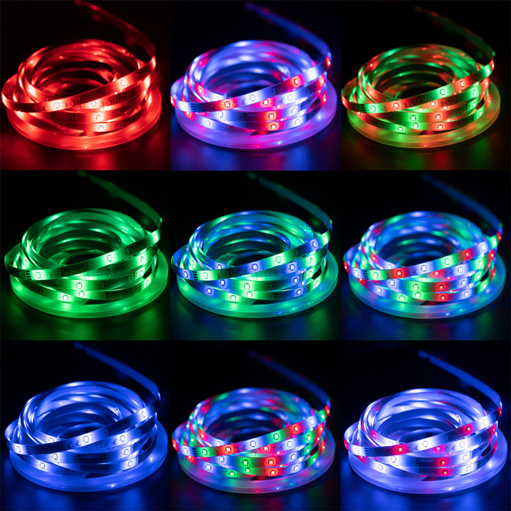 Led Strip Lights RGB Tape 5050 Luces String Flexible Lamp 5m