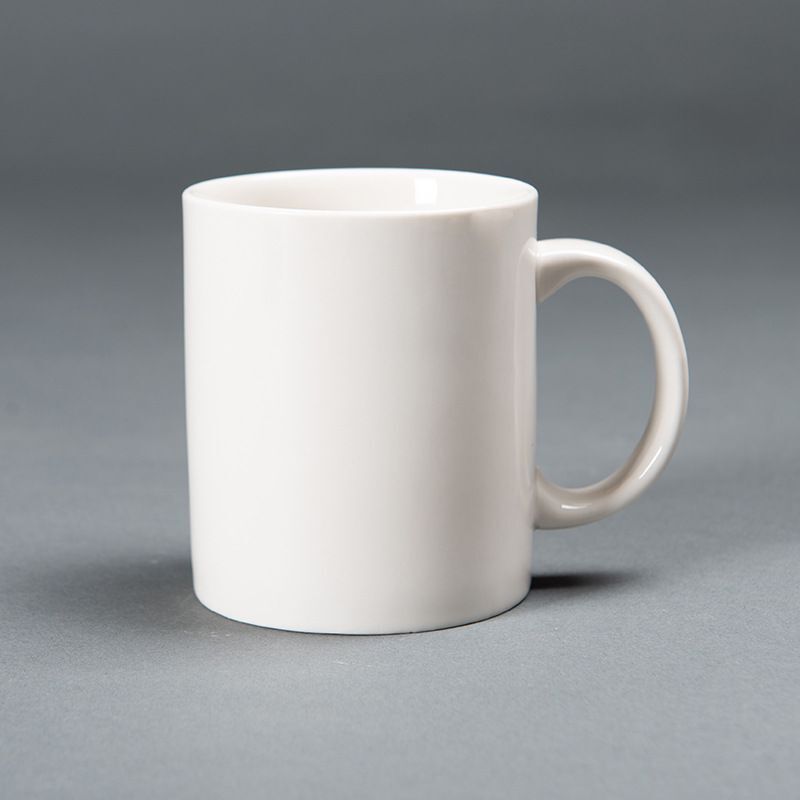 11Oz Ceramic Mug Simple Coffee Milk Cup Straight International Cup Color Glaze Advertising Gift Can Be Customized Logo
