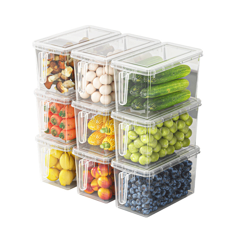 Refrigerator Storage Box Food Grade Crisper Egg Storage Box Frozen Egg Storage Box for Kitchen Vegetables and Fruits