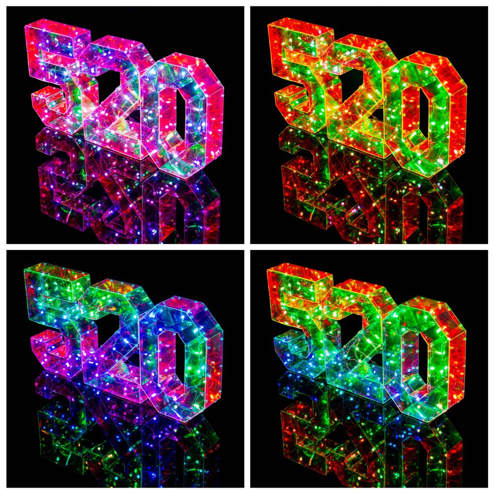 Colorful Letters for Decoration Luminous 520 Gift Proposal Ambience Light Birthday Party Usb Plug Creative Ornaments