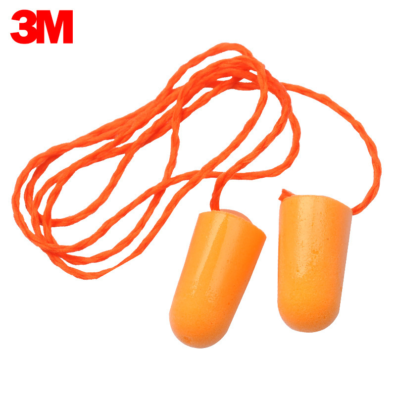 3m 1110子弹型带线泡棉隔音耳塞防噪音降噪学习睡眠耳塞