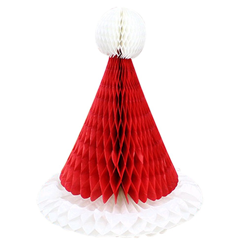 Christmas Honeycomb Pendant Christmas Tree Honeycomb Christmas Hat for Elderly Atmosphere Decoration Honeycomb Pendant