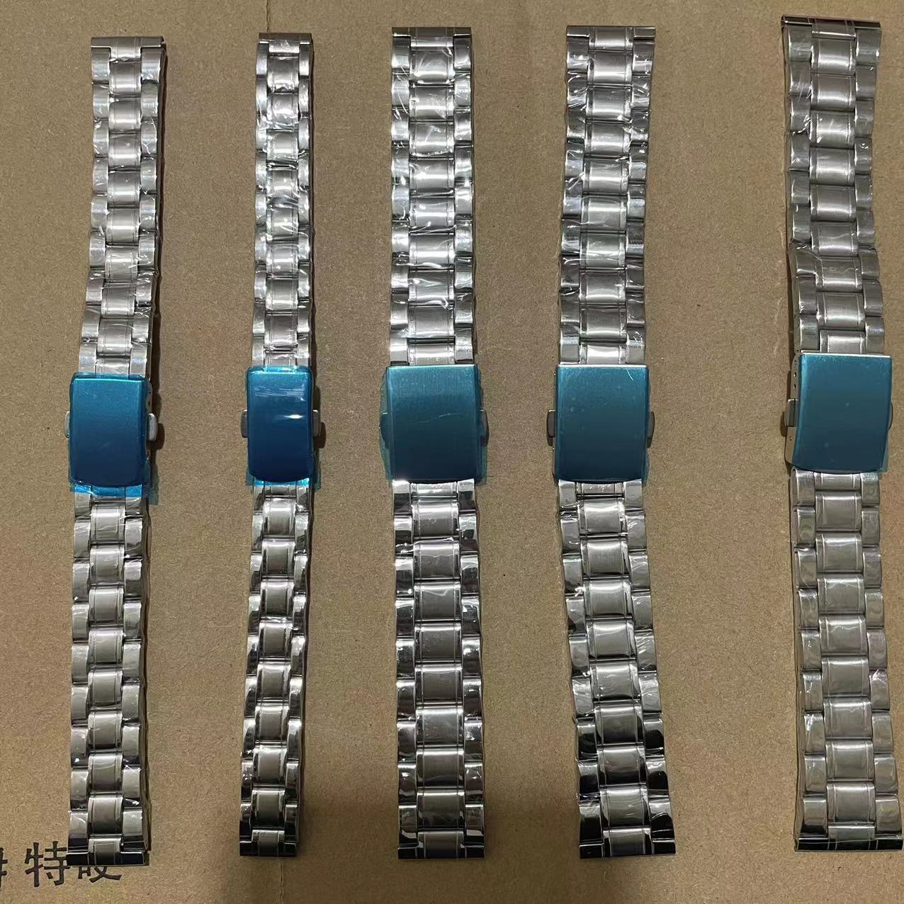 High Quality Stainless Steel Strap Flat Steel Band Men's Watch Chain 1216 18 20 22mm
