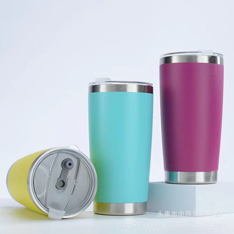 Exclusive for Cross-Border 20Oz Stainless Steel Thermos Cup Cup Large Ice Cup Amazon Dedicated 304 Liner Food Grade