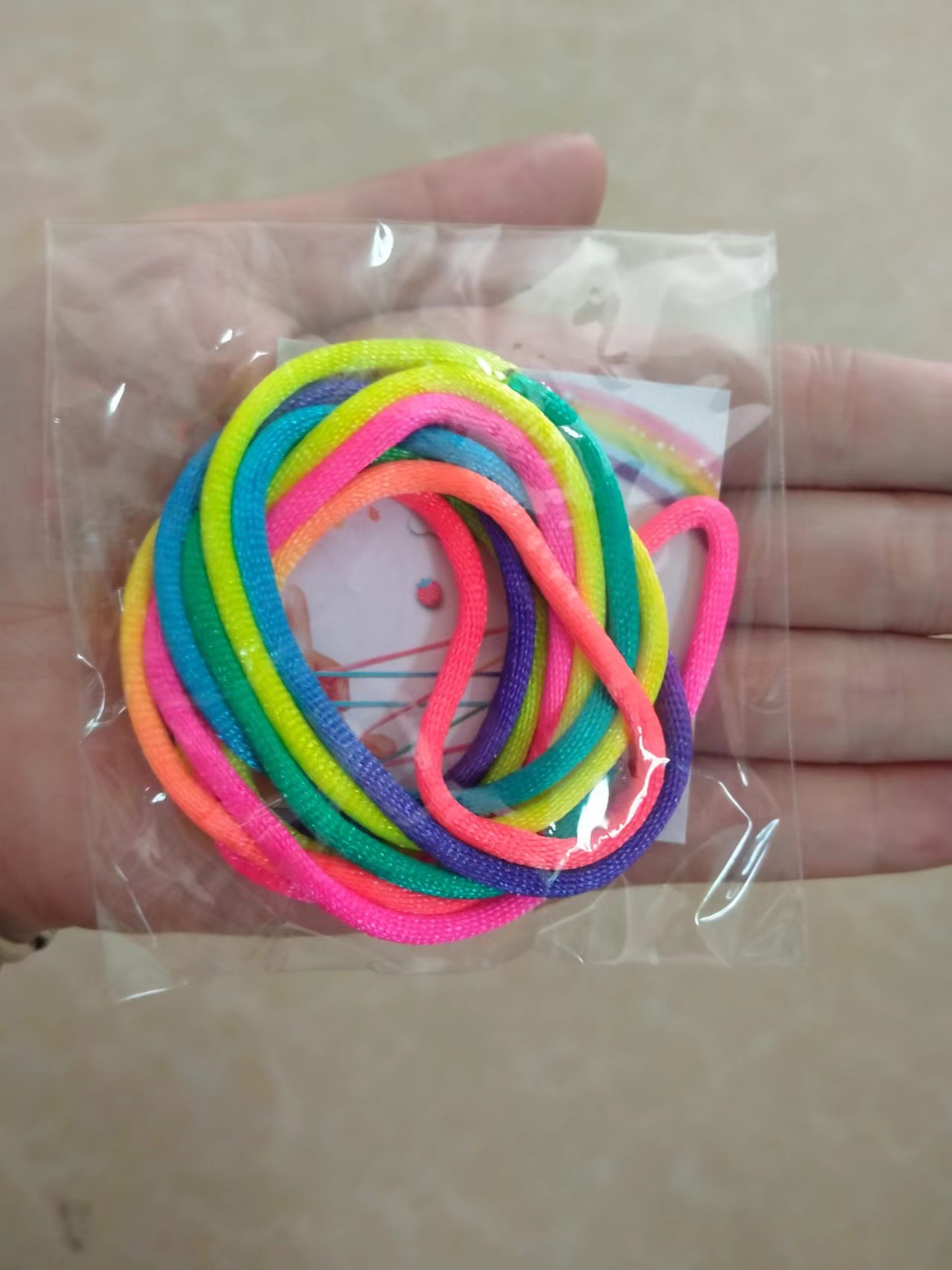 Children's Flower Rope Rope Special Rope Primary School Students Rainbow Flower Rope Woven Flower Rope 80 S Old Toy DIY