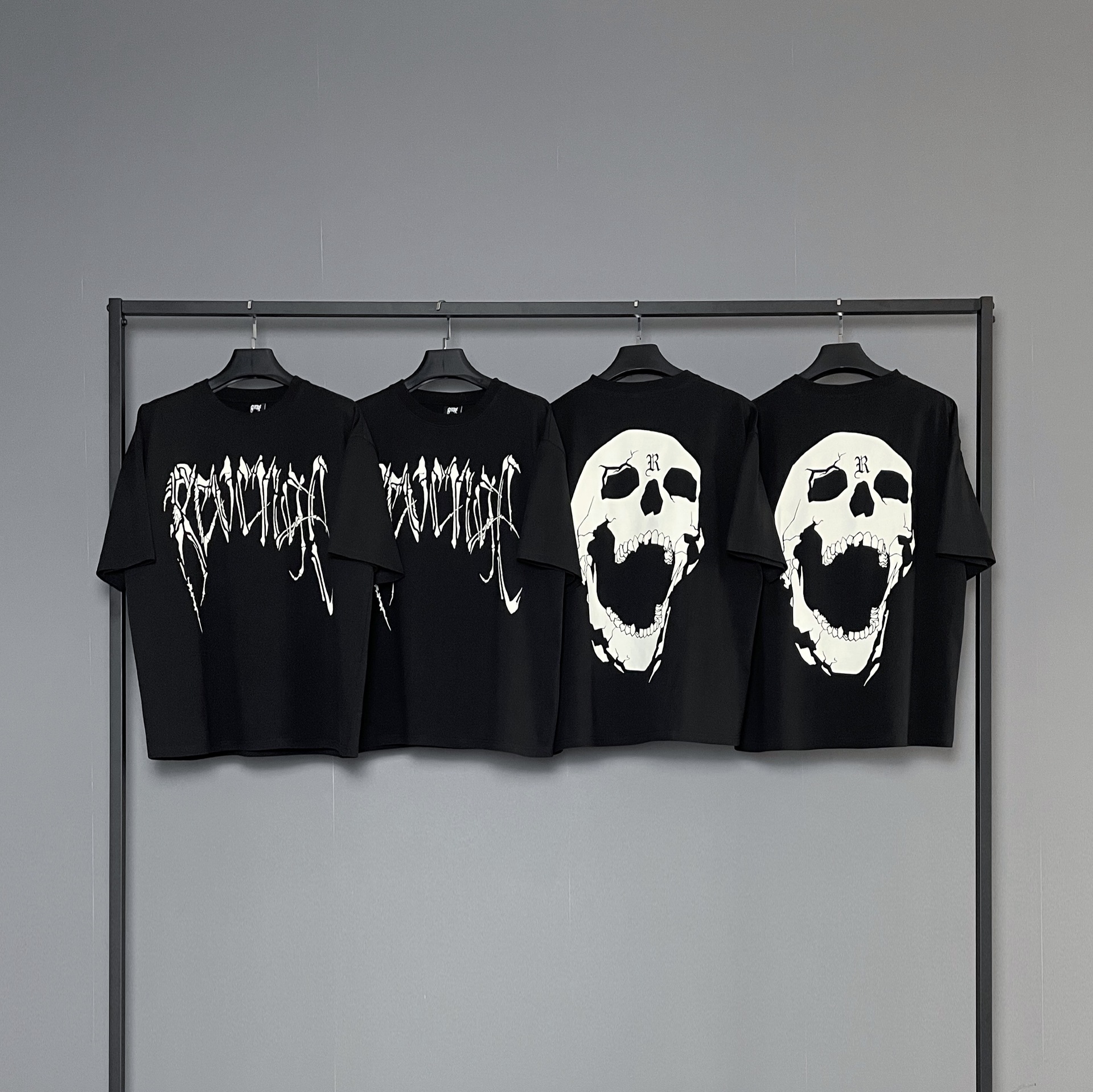 正确版revenge龙骨骷髅印花短袖 fog嘻哈美潮宽松男女休闲高街t恤