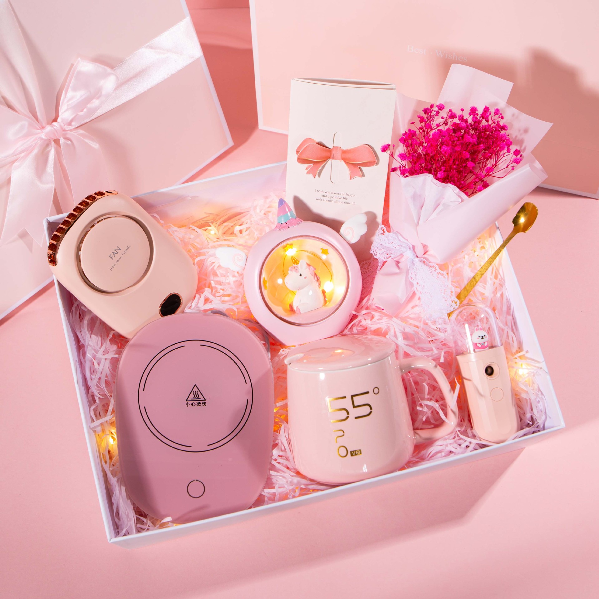 生日礼物送女生闺蜜实用特别高级感女孩风扇套装女朋友高档情人节