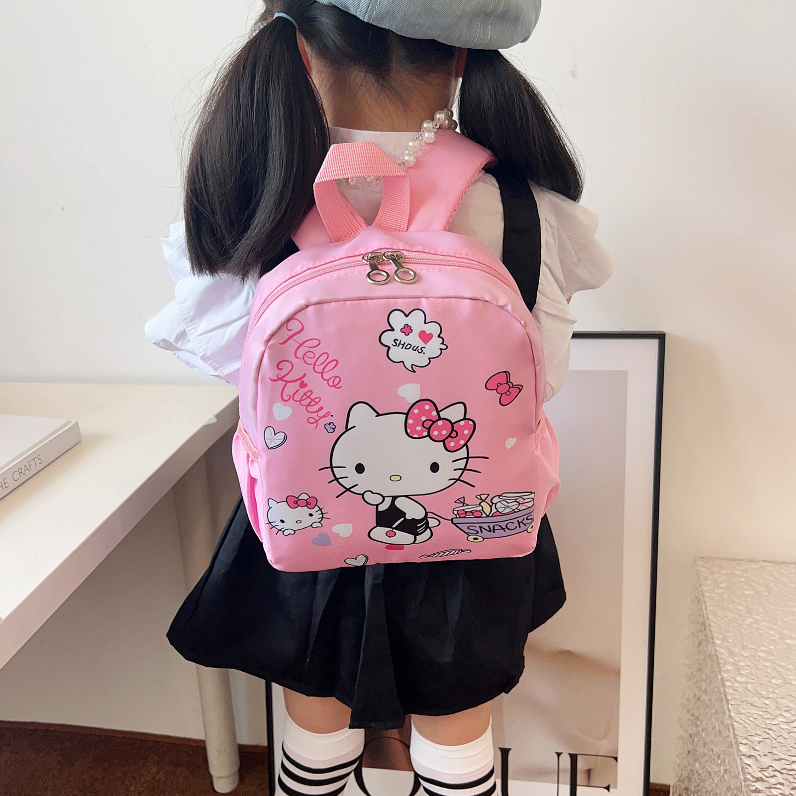 Foreign Trade New Kindergarten Backpack Cute Girl Simple Cartoon Children's Schoolbag 1-6 Years Old Baby's Backpack