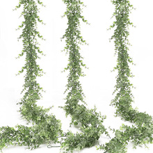 亚马逊人造绿植 人造桉树花环藤蔓 1.8米ins尤加利壁挂植物假悬挂