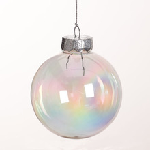 创意新款装饰吊球耐摔橱窗装饰挂球塑料空心球pet高透明圣诞球