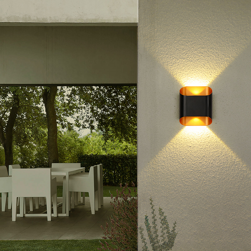 Cross-Border New LED Outdoor Wall Lamp Creative Villa Exterior Wall Courtyard Waterproof Wall Lamp Simple Bedroom Aisle Light