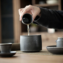 黑玄茶洗大号杯洗笔洗家用陶瓷水盂茶渣缸日式禅意茶道配件杯洗