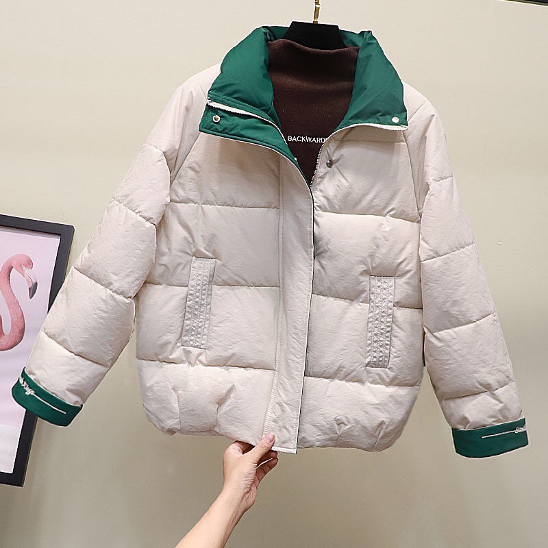 羽绒棉服女短款2024新款秋冬季保暖宽松大码棉衣棉袄小个子短外套